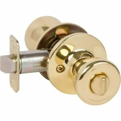 DELANEY HARDWARE Brayden Classic Style Polished Brass Tulip Shaped Bed/Bath Door Knob