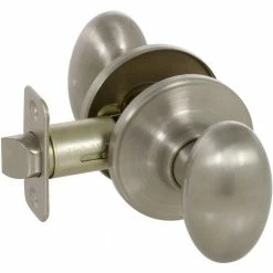 DELANEY HARDWARE Carlyle Satin Nickel Bed/Bath Door Knob