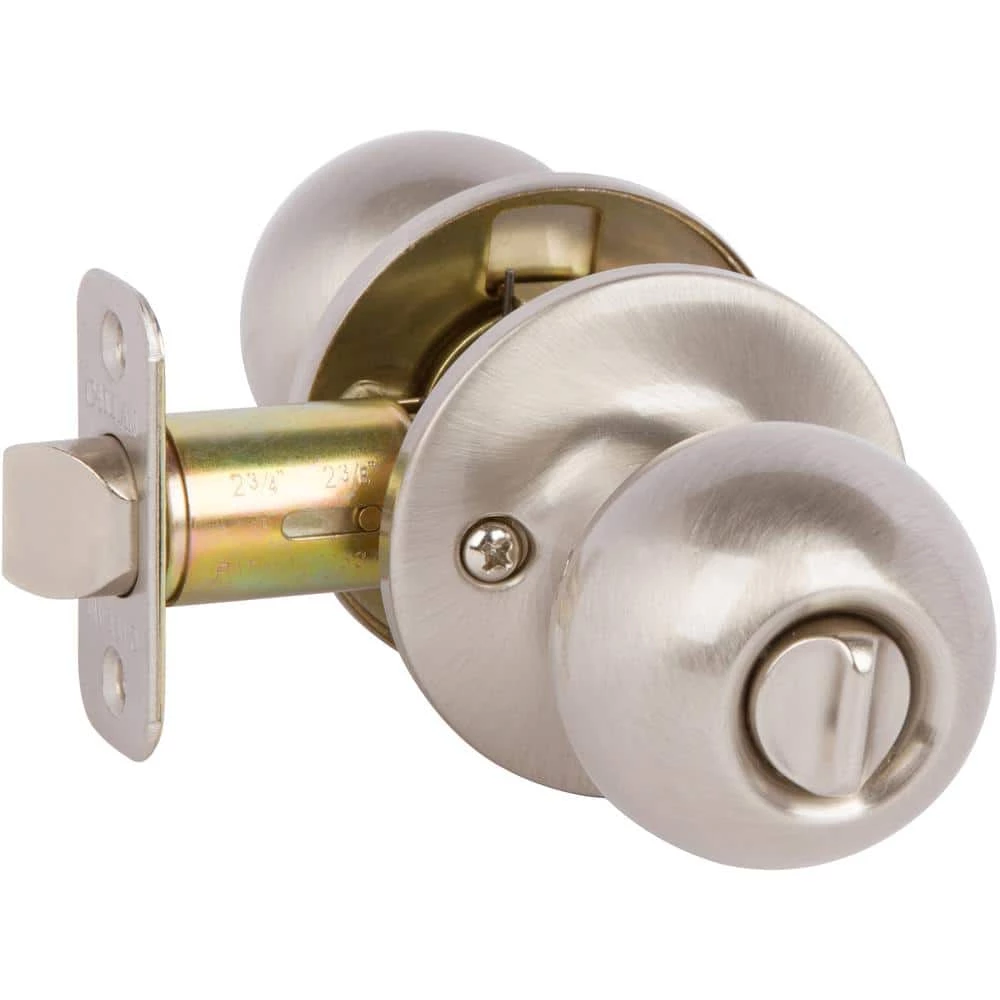 DELANEY HARDWARE Fairfield Classic Style Satin Nickel Round Shape Bed/Bath Door Knob 3 DELANEY HARDWARE Fairfield Classic Style Satin Nickel Round Shape Bed/Bath Door Knob