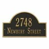 Whitehall Products Arch Marker Standard Black/Gold Wall 2-Line Address Plaque