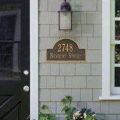 Whitehall Products Arch Marker Standard Bronze/Gold Wall 2-Line Address Plaque -Whitehall Products Store whitehall products address plaques 1004og 4f 1000