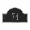 Whitehall Products Arch Marker Petite Black/Silver Wall 1-Line Address Plaque