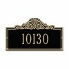 Whitehall Products Villa Nova Rectangular Black/Gold Standard Wall One Line Address Plaque -Whitehall Products Store whitehall products address plaques 1013bg 64 1000