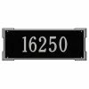 Whitehall Products Rectangular Roanoke Estate Wall 1-Line Address Plaque - Black/Silver -Whitehall Products Store whitehall products address plaques 1019bs 64 1000