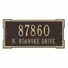 Whitehall Products Rectangular Roanoke Standard Wall 2-Line Address Plaque - Bronze/Gold -Whitehall Products Store whitehall products address plaques 1022og 64 1000