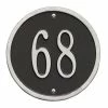 Whitehall Products Round Petite Black/Silver Wall 1-Line Address Plaque -Whitehall Products Store whitehall products address plaques 1034bs 64 1000