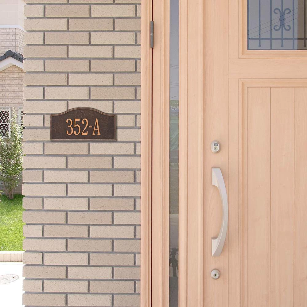 Whitehall Products Rolling Hills Rectangular Antique Copper Mini Wall 1-Line Address Plaque 5 Whitehall Products Rolling Hills Rectangular Antique Copper Mini Wall 1-Line Address Plaque - Image 3