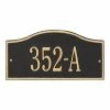 Whitehall Products Rolling Hills Rectangular Black/Gold Mini Wall 1-Line Address Plaque -Whitehall Products Store whitehall products address plaques 1052bg 64 1000