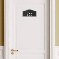 Whitehall Products Rolling Hills Rectangular Black/Silver Mini Wall 1-Line Address Plaque -Whitehall Products Store whitehall products address plaques 1052bs 31 1000