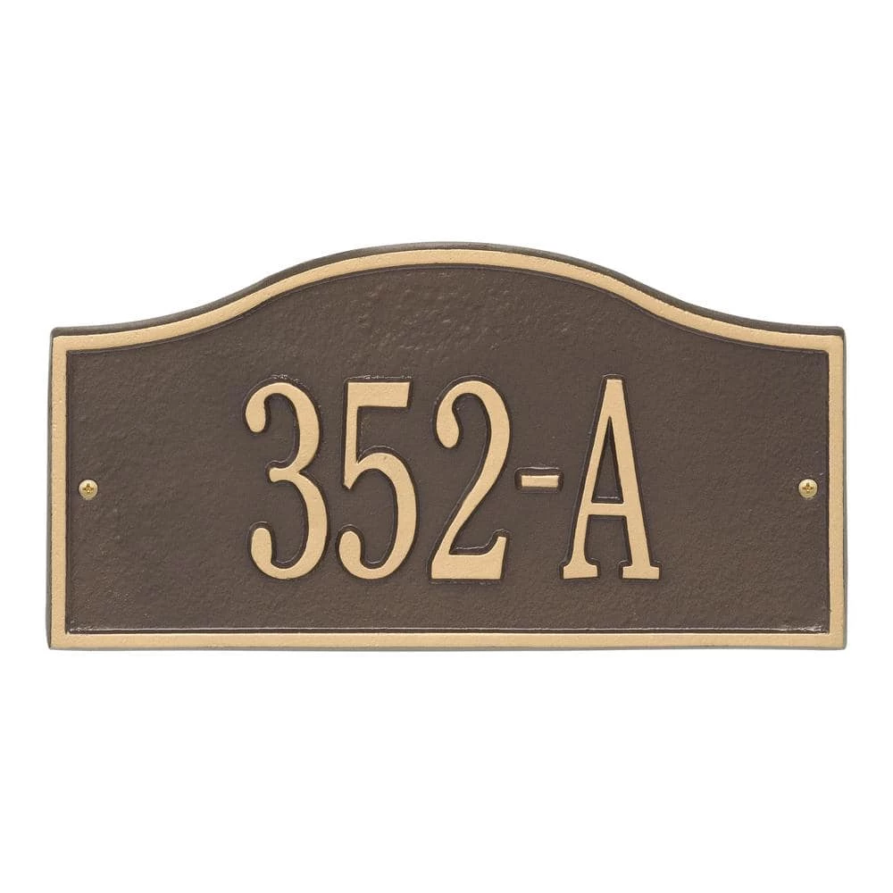 Whitehall Products Rolling Hills Rectangular Bronze/Gold Mini Wall 1-Line Address Plaque 3 Whitehall Products Rolling Hills Rectangular Bronze/Gold Mini Wall 1-Line Address Plaque