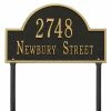 Whitehall Products Arch Marker Standard Black/Gold Lawn 2-Line Address Plaque -Whitehall Products Store whitehall products address plaques 1106bg 64 1000