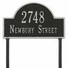 Whitehall Products Arch Marker Standard Black/Silver Lawn 2-Line Address Plaque -Whitehall Products Store whitehall products address plaques 1106bs 64 1000