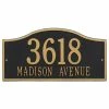 Whitehall Products Rolling Hills Rectangular Black/Gold Grande Wall 2-Line Address Plaque -Whitehall Products Store whitehall products address plaques 1117bg 64 1000