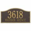 Whitehall Products Rolling Hills Rectangular Bronze/Gold Grande Wall 2-Line Address Plaque -Whitehall Products Store whitehall products address plaques 1117og 64 1000