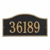 Whitehall Products Rolling Hills Rectangular Black/Gold Grande Wall One Line Address Plaque -Whitehall Products Store whitehall products address plaques 1119bg 64 1000