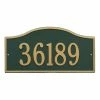 Whitehall Products Rolling Hills Rectangular Green/Gold Grande Wall One Line Address Plaque -Whitehall Products Store whitehall products address plaques 1119gg 64 1000
