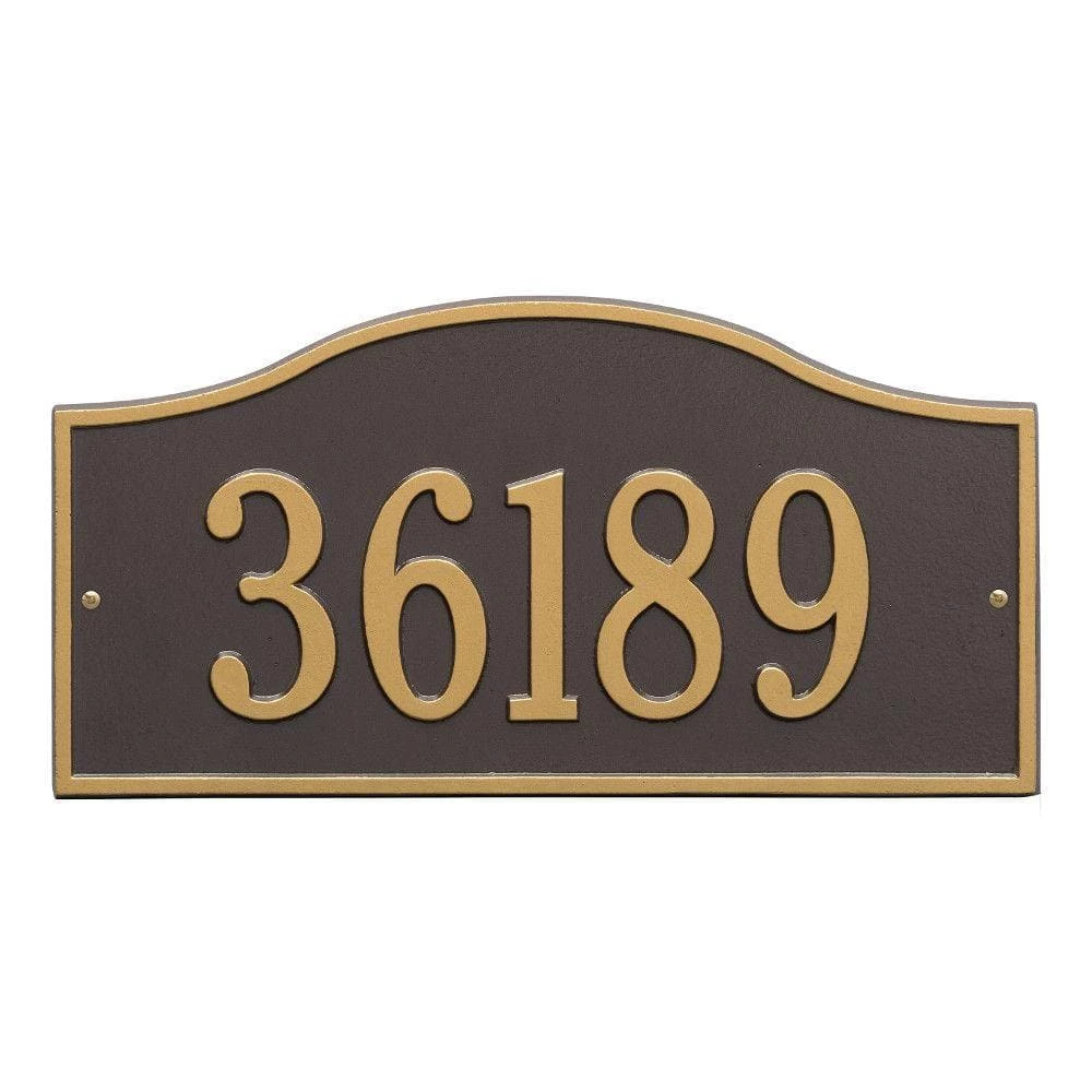 Whitehall Products Rolling Hills Rectangular Bronze/Gold Grande Wall One Line Address Plaque 3 Whitehall Products Rolling Hills Rectangular Bronze/Gold Grande Wall One Line Address Plaque