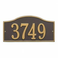 Whitehall Products Rolling Hills Rectangular Bronze/Gold Standard Wall One Line Address Plaque