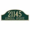 Whitehall Products Admiral Estate Arch Green/Gold Wall Two Line Address Plaque -Whitehall Products Store whitehall products address plaques 1140gg 64 1000