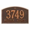 Whitehall Products Cape Charles Standard Rectangular Antique Copper Wall 2-Line Address Plaque