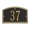 Whitehall Products Cape Charles Rectangular Black/Gold Petite Wall 1-Line Address Plaque -Whitehall Products Store whitehall products address plaques 1179bg 64 1000