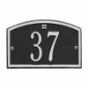 Whitehall Products Cape Charles Rectangular Black/Silver Petite Wall 1-Line Address Plaque -Whitehall Products Store whitehall products address plaques 1179bs 64 1000