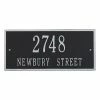 Whitehall Products Hartford Rectangular Black/Silver Standard Wall 2-Line Address Plaque 1 Whitehall Products Hartford Rectangular Black/Silver Standard Wall 2-Line Address Plaque -Whitehall Products Store whitehall products address plaques 1321bs 64 1000