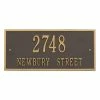 Whitehall Products Hartford Rectangular Bronze/Gold Standard Wall 2-Line Address Plaque