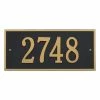 Whitehall Products Hartford Rectangular Black/Gold Standard Wall 1-Line Address Plaque -Whitehall Products Store whitehall products address plaques 1322bg 64 1000