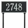 Whitehall Products Hartford Rectangular Black/Silver Standard Lawn 1-Line Address Plaque -Whitehall Products Store whitehall products address plaques 1324bs 64 1000