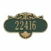 Whitehall Products Oval Rochelle Standard Green/Gold Wall 1-Line Address Plaque -Whitehall Products Store whitehall products address plaques 2019gg 64 1000