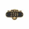 Whitehall Products Oval Rochelle Petite Black/Gold Wall 1-Line Address Plaque -Whitehall Products Store whitehall products address plaques 2020bg 64 1000