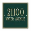 Whitehall Products Square Standard Wall 2-Line Address Plaque - Green/Gold -Whitehall Products Store whitehall products address plaques 2111gg 64 1000