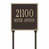 Whitehall Products Square Standard Lawn 2-Line Address Plaque - Bronze/Gold -Whitehall Products Store whitehall products address plaques 2114og 64 1000