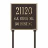 Whitehall Products Square Standard Lawn 3-Line Address Plaque - Bronze/Gold -Whitehall Products Store whitehall products address plaques 2115og 64 1000