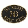 Whitehall Products Oval Hawthorne Standard Black/Gold Wall 3-Line Address Plaque -Whitehall Products Store whitehall products address plaques 2918bg 64 1000