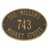 Whitehall Products Hawthorne Standard Oval Bronze/Gold Wall 3-Line Address Plaque 2 Whitehall Products Hawthorne Standard Oval Bronze/Gold Wall 3-Line Address Plaque -Whitehall Products Store whitehall products address plaques 2918og 64 1000