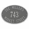 Whitehall Products Hawthorne Standard Oval Pewter/Silver Wall 3-Line Address Plaque -Whitehall Products Store whitehall products address plaques 2918ps 64 1000