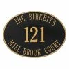 Whitehall Products Hawthorne Estate Oval Black/Gold Wall 3-Line Address Plaque -Whitehall Products Store whitehall products address plaques 2920bg 64 1000