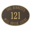 Whitehall Products Hawthorne Estate Oval Bronze/Gold Wall 3-Line Address Plaque -Whitehall Products Store whitehall products address plaques 2920og 64 1000