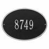 Whitehall Products Hawthorne Standard Oval Black/Silver Wall 1-Line Address Plaque -Whitehall Products Store whitehall products address plaques 2922bs 64 1000