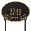 Whitehall Products Hawthorne Standard Oval Black/Gold Lawn 2-Line Address Plaque 1 Whitehall Products Hawthorne Standard Oval Black/Gold Lawn 2-Line Address Plaque -Whitehall Products Store whitehall products address plaques 2925bg 64 1000