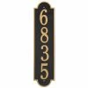 Whitehall Products Richmond Estate Rectangular Black/Gold Wall 1-Line Vertical Address Plaque -Whitehall Products Store whitehall products address plaques 2998bg 64 1000