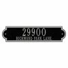 Whitehall Products Richmond Rectangular Black/Silver Estate Wall Two Line Horizontal Address Plaque -Whitehall Products Store whitehall products address plaques 2999bs 64 1000
