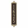 Whitehall Products Rectangular Lyon Standard Wall 1-Line Vertical Address Plaque - Bronze/Gold -Whitehall Products Store whitehall products address plaques 3001og 64 1000