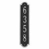 Whitehall Products Richmond Standard Rectangular Black/Silver Wall 1-Line Vertical Address Plaque -Whitehall Products Store whitehall products address plaques 3007bs 64 1000