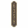 Whitehall Products Richmond Standard Rectangular Bronze/Gold Wall 1-Line Vertical Address Plaque
