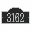 Whitehall Products Fast and Easy Arch House Number Plaque, Black/Silver -Whitehall Products Store whitehall products address plaques 31264 64 1000