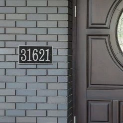Whitehall Products Fast and Easy Rectangle House Number Plaque, Black/Silver 7 Whitehall Products Fast and Easy Rectangle House Number Plaque, Black/Silver -Whitehall Products Store whitehall products address plaques 31268 31 1000