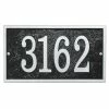 Whitehall Products Fast and Easy Rectangle House Number Plaque, Black/Silver -Whitehall Products Store whitehall products address plaques 31268 64 1000